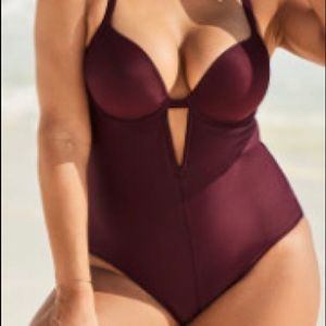 Adore Me one piece swim suit - dark Maroon